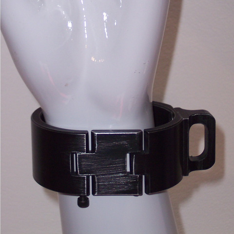 Brushed Black Aluminum Slave Cuffs, image 1
